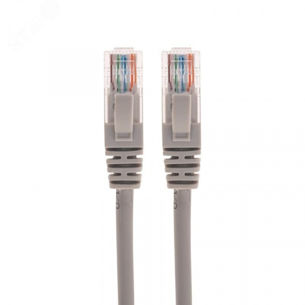 Патч-корд U/UTP, CAT 5e, RJ45-RJ45, 26AWG, LSZH, серый, 0,5м,