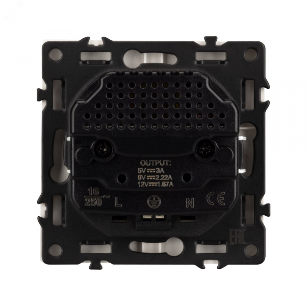 Механизм розетки с USB зарядкой SCT-NOBE-MUAC-SFPL-WH 230V, 16A, Белый, 1 пост