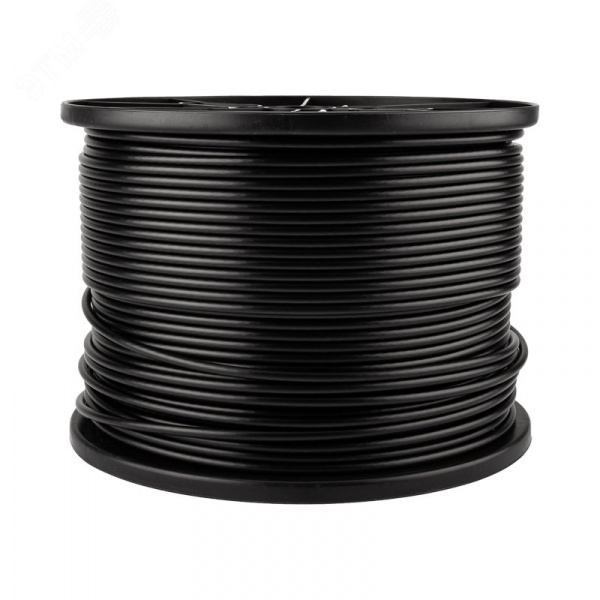 Кабель коаксиальный RG-6U, 75 Ом, CCS/Al/Al, 64%, бухта 305 м, черный OUTDOOR, REXANT