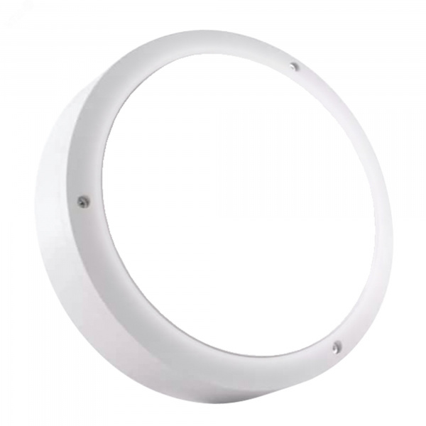 Светильник светодиодный влагозащищенный ULW-K15A 25W/5000K IP65 WHITE Круг (5000K) 3000Лм 220X70мм Корпус белый