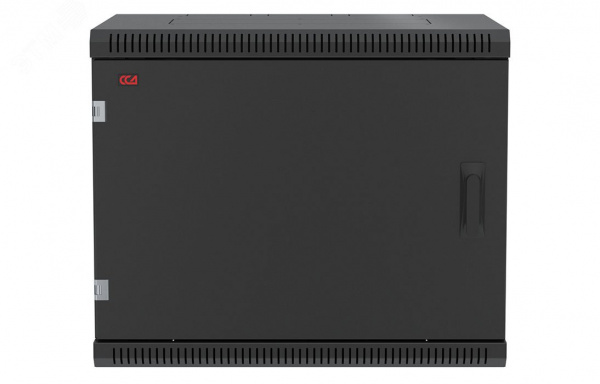 Шкаф телекоммуникационный настенный разборный черный 9U 600x650 ШТ-НСр-9U-600-650-М-Ч дверь металл