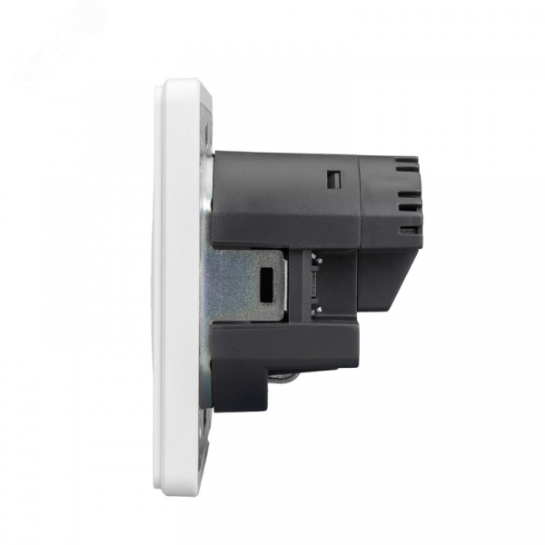 Розетка ROUND одинарная с/з скрытой установки з/ш 16А с USB A+C быстрой зарядки 5В/3А механизм перламутр