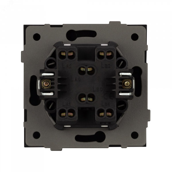 Механизм выключателя двухклавишный проходной SWT-TENDO-MKP2-SFPL-GR 230V, 10A, Серый, 1 пост