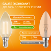 Лампа светодиодная филаментная LED 10 Вт 650 лм 2700К свеча теплый E14 AC 220В прозрачная колба Elementary