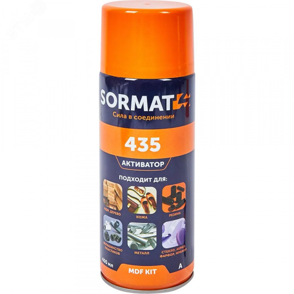 Набор универсальный супер-клей Sormat MDF Kit клей80 г. + активатор 400 мл.