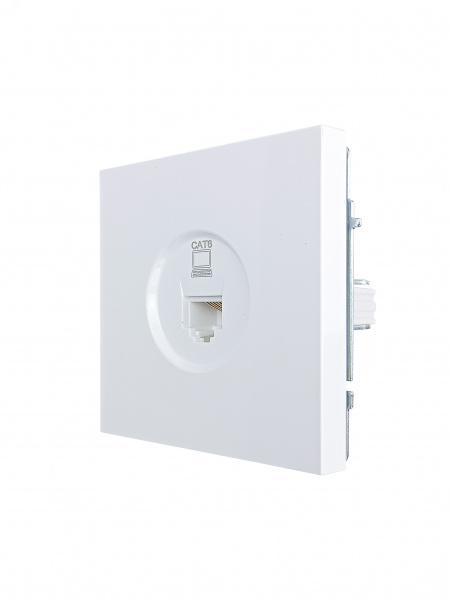 ZIMA Розетка компьютерная Cat 6, механизм, белая Lezard 704-0288-140