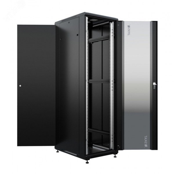SKAT TB-22R680GF-B Шкаф напольный универсальный серверный 22U 600х800мм дверь стекло