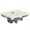 Розетка TV + компьютерная RJ-45 (механизм), серия Эмили, белый фарфор, soft touch