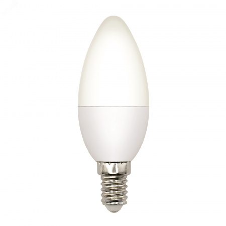 Лампа светодиодная LED-C37-5W/3000K/E14/FR/SLS Форма свеча матовая Теплый (3000K)