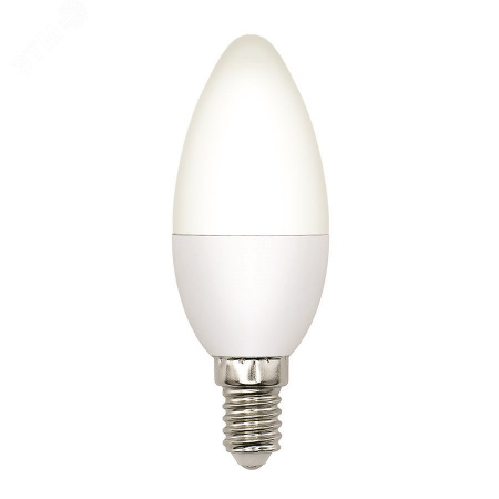 Лампа светодиодная LED-C37-5W/3000K/E14/FR/SLS Форма свеча матовая Теплый (3000K)