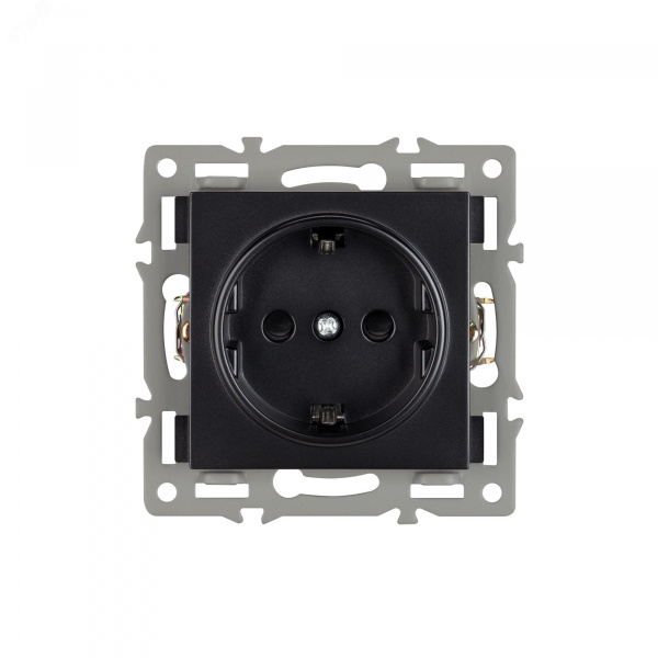 Механизм электрической розетки SCT-MEU1-PL-BK (250V, 16A) (Arlight, -)