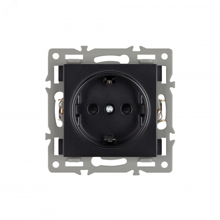 Механизм электрической розетки SCT-MEU1-PL-BK (250V, 16A) (Arlight, -)