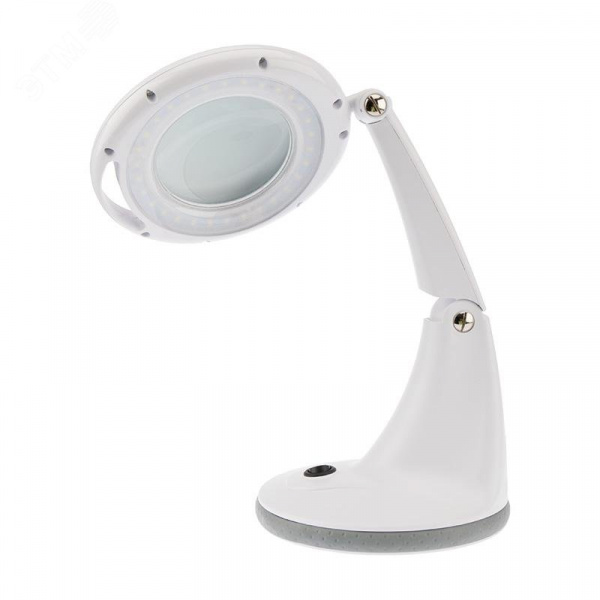 Лупа настольная 3D+12D 48 LED, белая