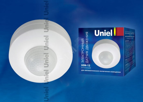 Датчик движения USN-13-360R-1200W-3LUX-12M-0,6-1,5м/s-WH