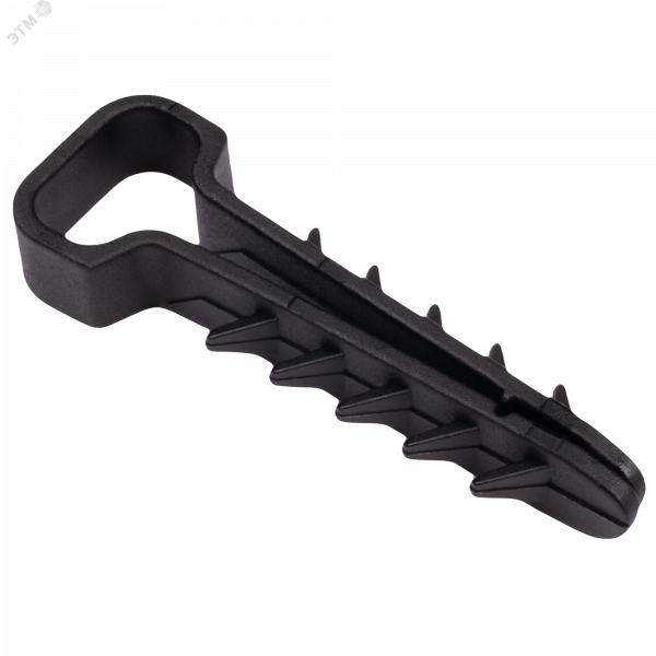 Дюбель-хомут для плоского кабеля черный PCD-F 05x10-45-100BL PA6.6 Jazzway (100 шт/уп) Jazzway