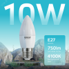 Лампа светодиодная LED 10 Вт 750 лм 4100К свеча нейтральный E27 AC 220В Elementary