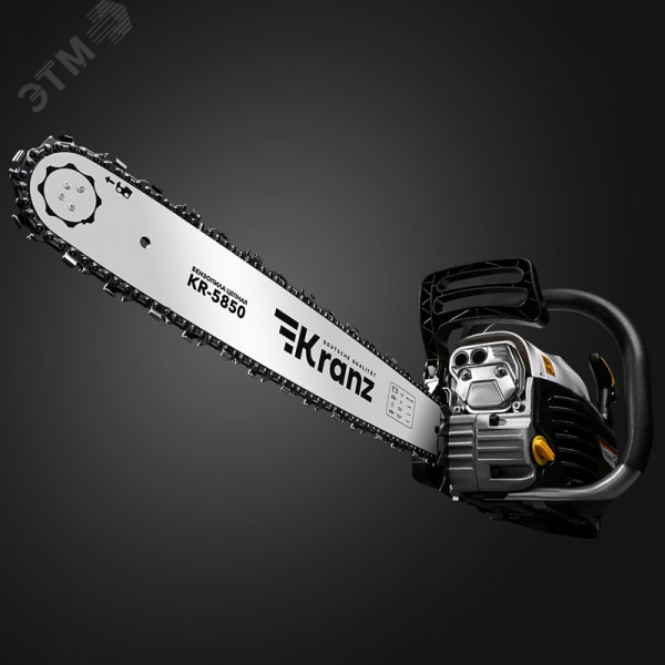 Пила цепная бензиновая KR-5850, шина 50см, 4,1 л.с, шаг 0,325, 76 звеньев