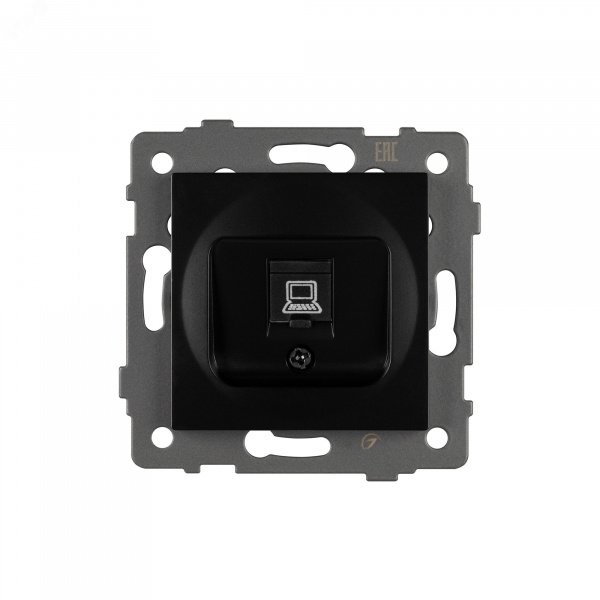 Механизм компьютерной розетки SCT-MPC1-PL-BK-V RJ-45, CAT6