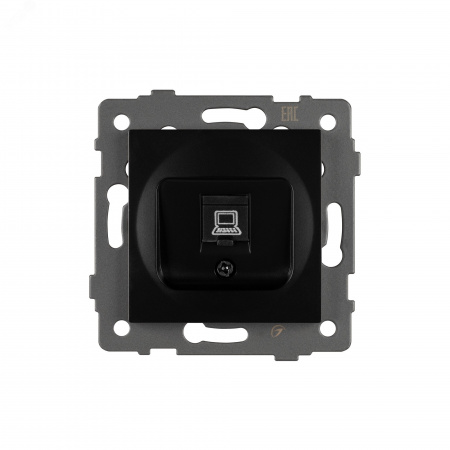 Механизм компьютерной розетки SCT-MPC1-PL-BK-V RJ-45, CAT6