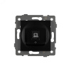 Механизм компьютерной розетки SCT-MPC1-PL-BK-V RJ-45, CAT6