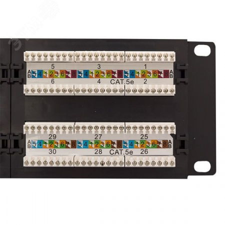 Патч-панель TERACOM PRO 19'Cat.5E 2U неэкранированная UTP 48 портов RJ-45 Dual IDC