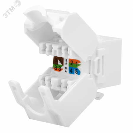 Модуль розеточный Keystone Jack 8P8C (RJ-45) UTP Cat6 заделка без инструмента 180 град (DIY упак.)