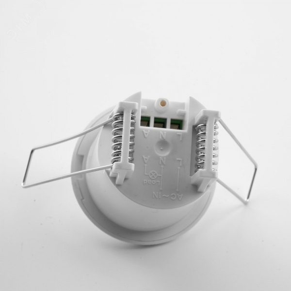 Датчик движения ИК встраиваемый 500w 360 градусов 6м IP20 белый