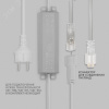 Гирлянда светодиодная Нить 10 м, 100 LED, теплый белый, прозрачный ПВХ, IP65, эффект мерцания 24 В, соединяется нужен трансформатор