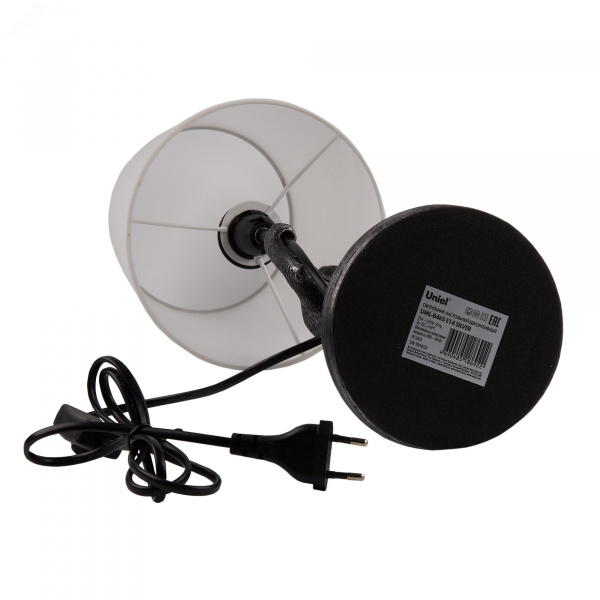 Светильник UML-B465 E14 SILVER настольный декоративный Кот, под лампу Е14, 40W. Механический выключатель. Серебристый