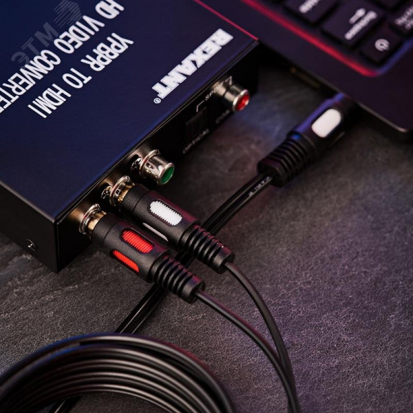 Аудио кабель 3.5 мм - 2 RCA, 3 м, GOLD