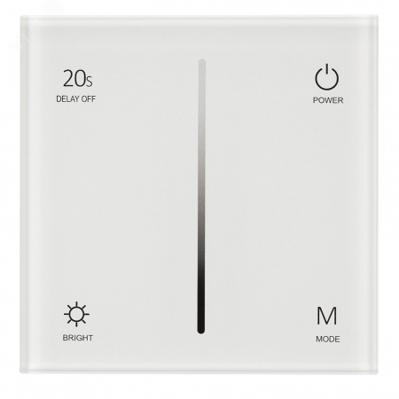 Панель SMART-P90-DIM-G-IN White 230V, Rotary, 2.4G ARL, пластик