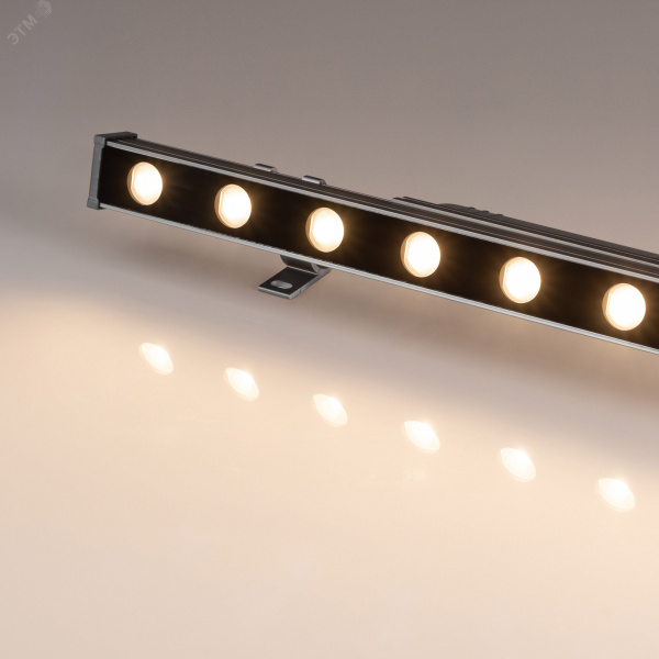 Прожектор линейный AR-LINE-500-9W Warm3000 (GR, 15x60 deg, 230 В) (IP65 металл, 3 года)
