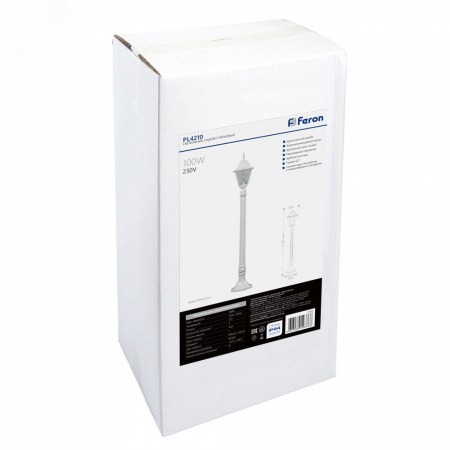 Светильник 4210 100W 230V E27 1200мм белый СТОЛБ