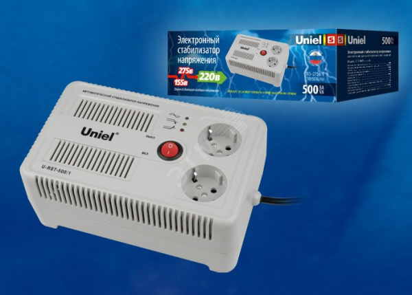U-RST-500/1 Стабилизатор напряжения серии Simple Standard. 500ВА. Настольный. TM .