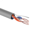 Витая пара U/UTP CCA CAT5e 2PR 24AWG PVC IN серый 305 м