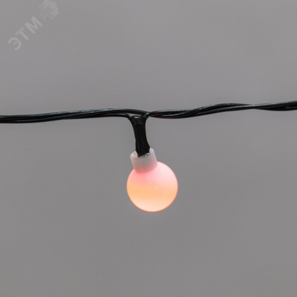 Гирлянда светодиодная Шарики 5 м 20LED IP20 зеленый провод свечение мульти RG/RB мигание 230 В
