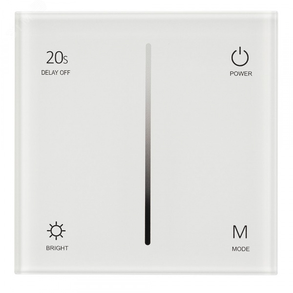 Панель SMART-P36-DIM-IN White 230V, 1.5A, TRIAC, Sens, 2.4G ARL, IP20 пластик, 5 лет
