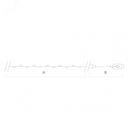 Гирлянда линейная Роса LED 5000К 10 м USB