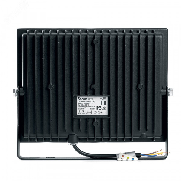 Прожектор светодиодный ДО-100w 6400К 12000 Лм IP65 черный .PRO