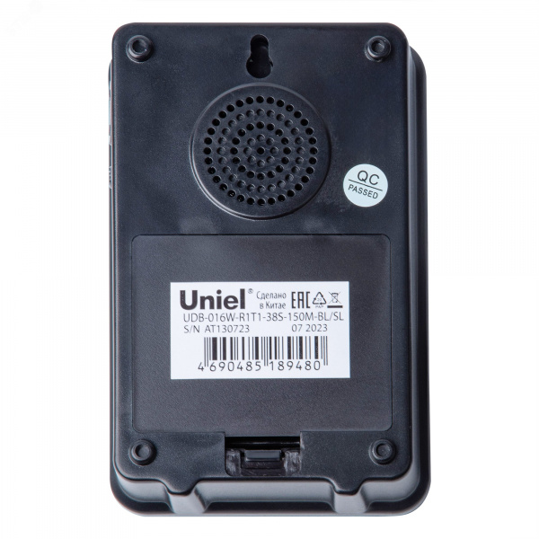 Звонок беспроводной радиус действия 150 м,  черный с серебристым  UDB-016W-R1T1-38S-150M-BL/SL