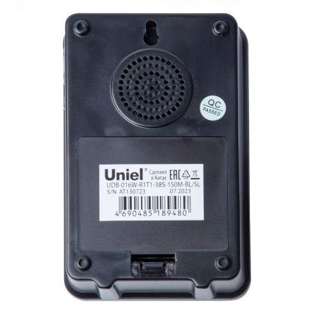 Звонок беспроводной радиус действия 150 м,  черный с серебристым  UDB-016W-R1T1-38S-150M-BL/SL