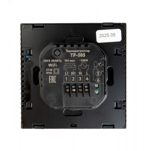 Терморегулятор Русское тепло с датчиком сенсорный Wi-Fi ТР-505 черный