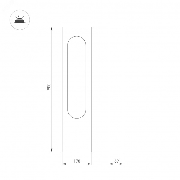 Светильник LGD-MUSE-BOLL-H900-12W Warm3000 (DG, 296 deg, 230 В) (IP65 металл, 3 года)