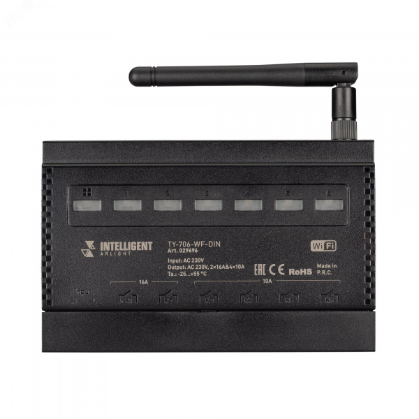Релейный модуль TY-706-WF-DIN (230V, 2х16A + 4х10А) (IARL, -)
