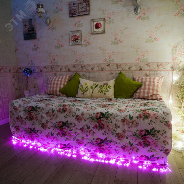 Гирлянда светодиодная сакуры, 50 LED, розовые, 7 м с контроллером