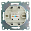 Розетка компьютерная одноместная (механизм) RJ-45 серия Катрин графит STEKKER