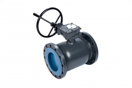 Кран шаровой RJIP Premium FF DN250 PN16 WG фланцевый, с редуктором, стандартный проход