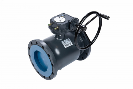 Кран шаровой RJIP Premium FF DN250 PN16 WG фланцевый, с редуктором, стандартный проход