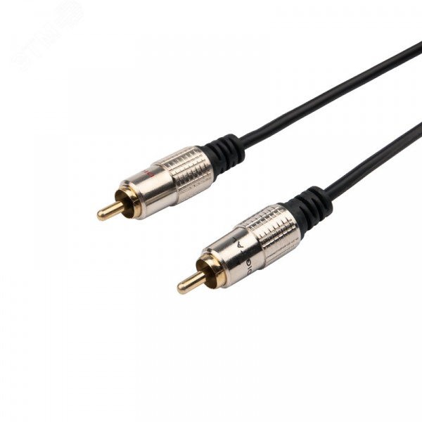 Аудио кабель 3.5 мм - 2 RCA, 1,5 м, GOLD-металл