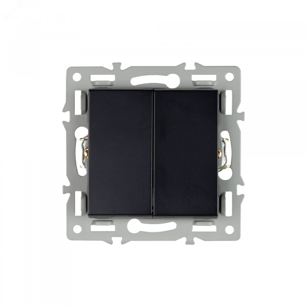 Механизм выключателя двухклавишный непроходной SWT-MK02-PL-BK 250V, 16A